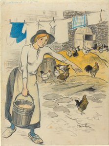 Fille de Ferme, 1896 de Théophile Alexandre Steinlen