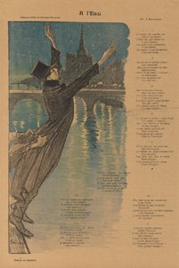 Gil Blas Ilustrado: Al borde del agua, 1896 de Théophile Alexandre Steinlen