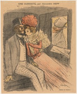 Gil Blas Illustré: Une Curiosité, por Alexandre Hepp, 1897 de Théophile Alexandre Steinlen