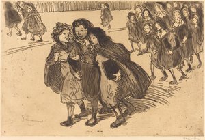 Niñas saliendo de la escuela de Théophile Alexandre Steinlen