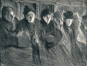 Dentro de un tranvía de Théophile Alexandre Steinlen