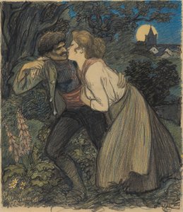 La perra al lobo de Théophile Alexandre Steinlen