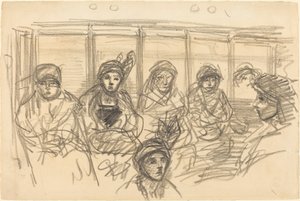 Jinetes en el metro, c. 1890 de Théophile Alexandre Steinlen