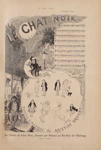 Historia del Famoso Cabaret Le Chat Noir, revista Le Chat Noir, 1884 de Théophile Alexandre Steinlen