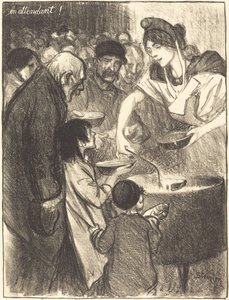 Esperando En attendant, 1895 de Théophile Alexandre Steinlen