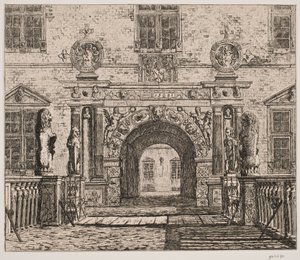 Puerta de entrada en Vallø de Thorald Læssøe