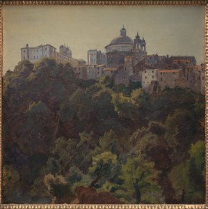 Vista hacia Ariccia y el Palazzo Chigi y S. Maria dell