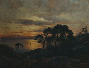 Pino al atardecer de Thorolf Holmboe