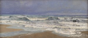 Día gris en el Mar del Norte con oleaje de Thorvald Niss