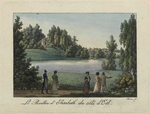 El Pabellón de Isabel en el Parque Pavlovsk, 1810s