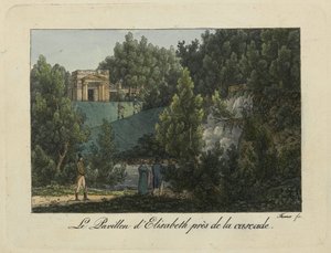 El pabellón de Isabel en el parque Pavlovsk, 1810s
