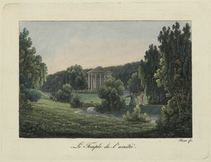 Vista del Templo de la Amistad en Pavlovsk, 1810s de Thurner
