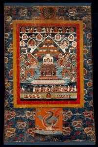 Thangka conmemorativo para el rito Bhimaratha, 1850-75 de Tibetan School