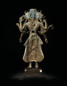 Estatua de Ekadashalokeshvara de Tibetan School