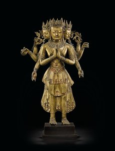 Estatua de Ekadashalokeshvara de Tibetan School