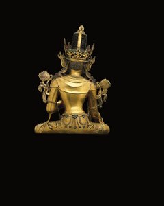 Figura imperial de Avalokiteshvara (bronce dorado) de Tibetan School