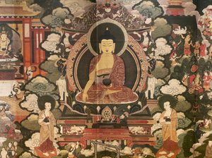 Escenas de la vida del Buda Shakyamuni de Tibetan School
