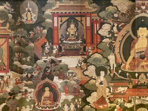 Escenas de la vida del Buda Shakyamuni