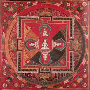 Thangka de un Mandala de Vajrasattva