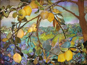 Panel de mosaico Favrile de Tiffany Studios