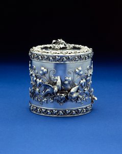 Una caja cilíndrica de Tiffany & Co, c.1870-185 de Tiffany and Company