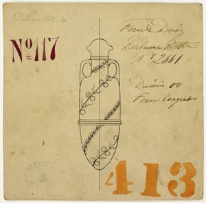 Diseño para botella de perfume de helecho y margarita No. 2661
