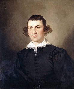 Retrato de un Caballero, probablemente el Sr. Lyte, con Traje Negro de Van Dyke, 1769 de Tilly Kettle