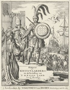 Caballero con el escudo de armas de Jerusalén De: Historie der kruisvaarders, tot de verlossing van