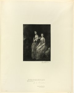 Las hermanas: Sra. Sheridan y Sra. Tickell, de Maestros Ingleses Antiguos de Timothy Cole