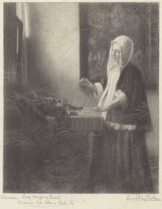 Mujer pesando perlas de Timothy Cole after Johannes Vermeer