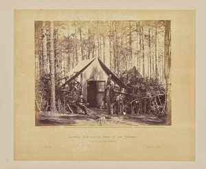 Oficina General de Correos, Ejército del Potomac, Brandy Station, Virginia. de Timothy H. OSullivan