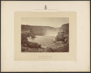 Cañón del río Snake, Idaho, vista desde encima de las cataratas Shoshone de Timothy H. OSullivan