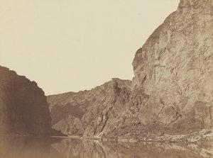 Cañón Negro, río Colorado, mirando hacia abajo desde el campamento Big Horn, nº 4, 1871 (foto) de Timothy O