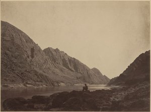 Cañón Iceberg, río Colorado, mirando hacia arriba,1871 (foto) de Timothy O