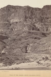 Pared en el Gran Cañón, río Colorado,1871 (foto) de Timothy O