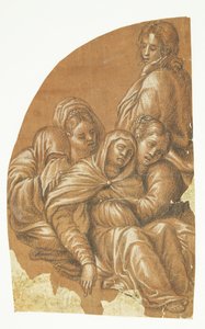 Parte de una Pietà (lado izquierdo de una composición en luneta) de Tintoretto
