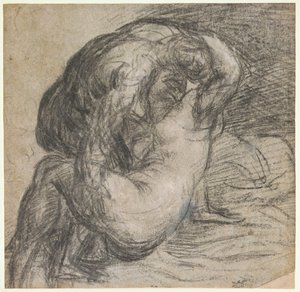 Pareja en un Abrazo, o Júpiter e Io, c.1570 de Tiziano Vecelli