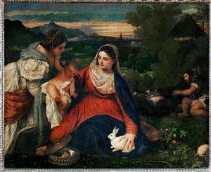 La Virgen con un conejo ...