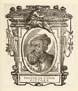 Retrato de Tiziano, pintor italiano durante el Renacimiento, nacido en Pieve di Cadore, circa 1488-1576 de Titian (c.1488 1576) (after)