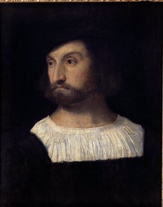 Retrato de Alfonso I de Este, Duque de Ferrara (pintura atribuida a Tiziano) de Titian (c.1488 1576) (attr. to)