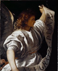 Políptico Averoldi: Ángel Anunciador de Titian (c.1488 1576)