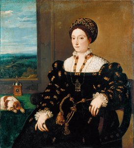 Retrato de Eleonora Gonzaga, Duquesa de Urbino de Tiziano Vecelli