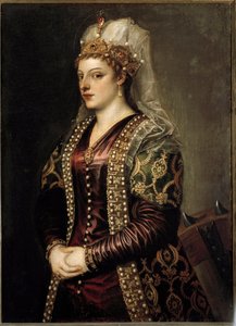 Retrato de la Reina de Chipre Caterina Cornaro, como Santa Catalina de Alejandría de Tiziano Vecelli