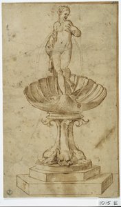 Estudio para fuente (pluma y tinta sobre papel) de Titian (c.1488 1576)