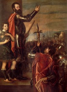 La Alocución de Alfonso d’Avalos a Sus Tropas de Titian (c.1488 1576)
