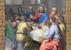 La última cena, detalle de Titian (c.1488 1576)
