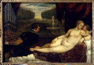 Venus, Amor y Música de Titian (c.1488 1576)