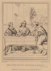 Jesús con los dos discípulos en Emaús, Lucas de Tiziano Vecelli