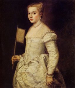 Retrato de una Dama de Blanco de Titian