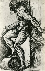 Boceto para San Sebastián, c1518, 1937 de Tiziano Vecelli